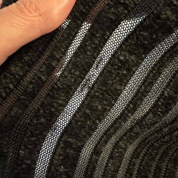 Vintage Marina Spadafora Italy Textured Black Open Cardigan Mesh Stripes READ - Picture 11 of 13